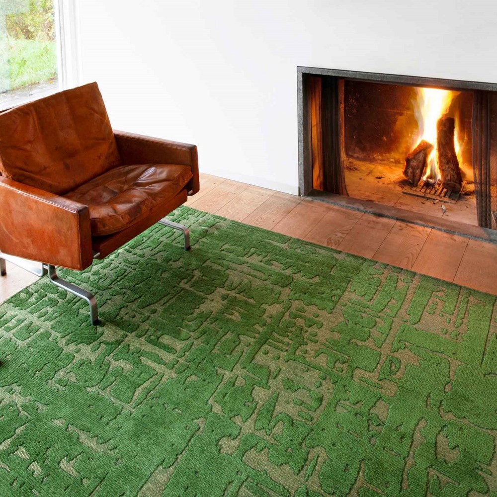 Structures Baobab Rug 9202 in Perriers Green